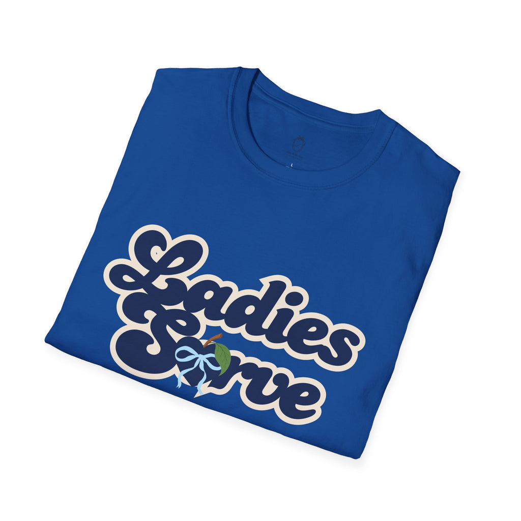 Ladies Serve T-Shirt — Retro Tennis Graphic Tee for Women