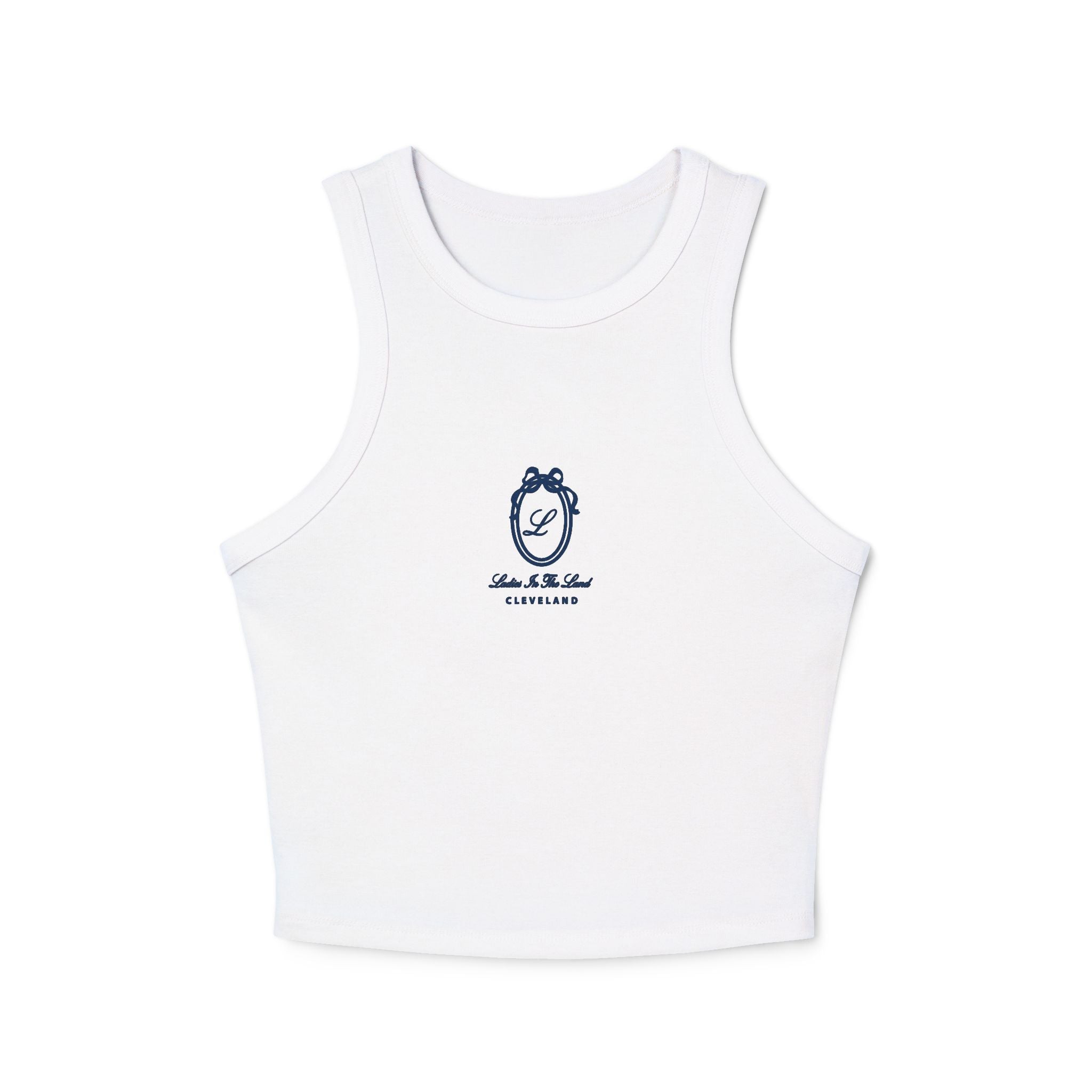 Smiling Sun Crop Tank — Women's Micro Rib Racer Tank Top