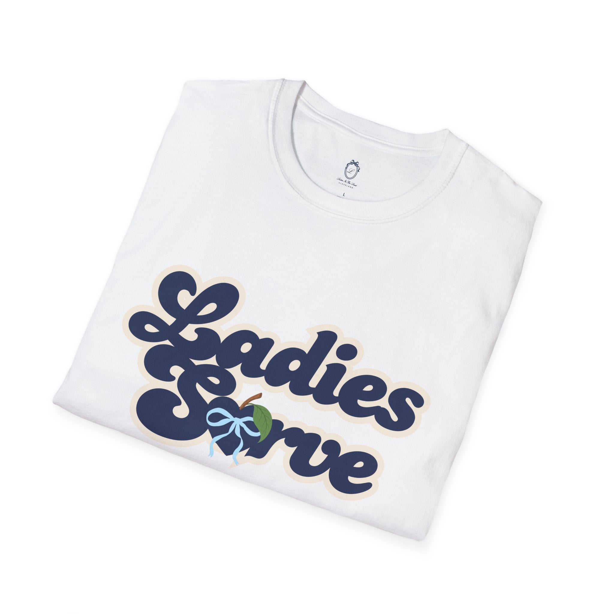 Ladies Serve T-Shirt — Retro Tennis Graphic Tee for Women