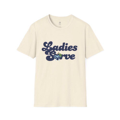 Ladies Serve T-Shirt — Retro Tennis Graphic Tee for Women