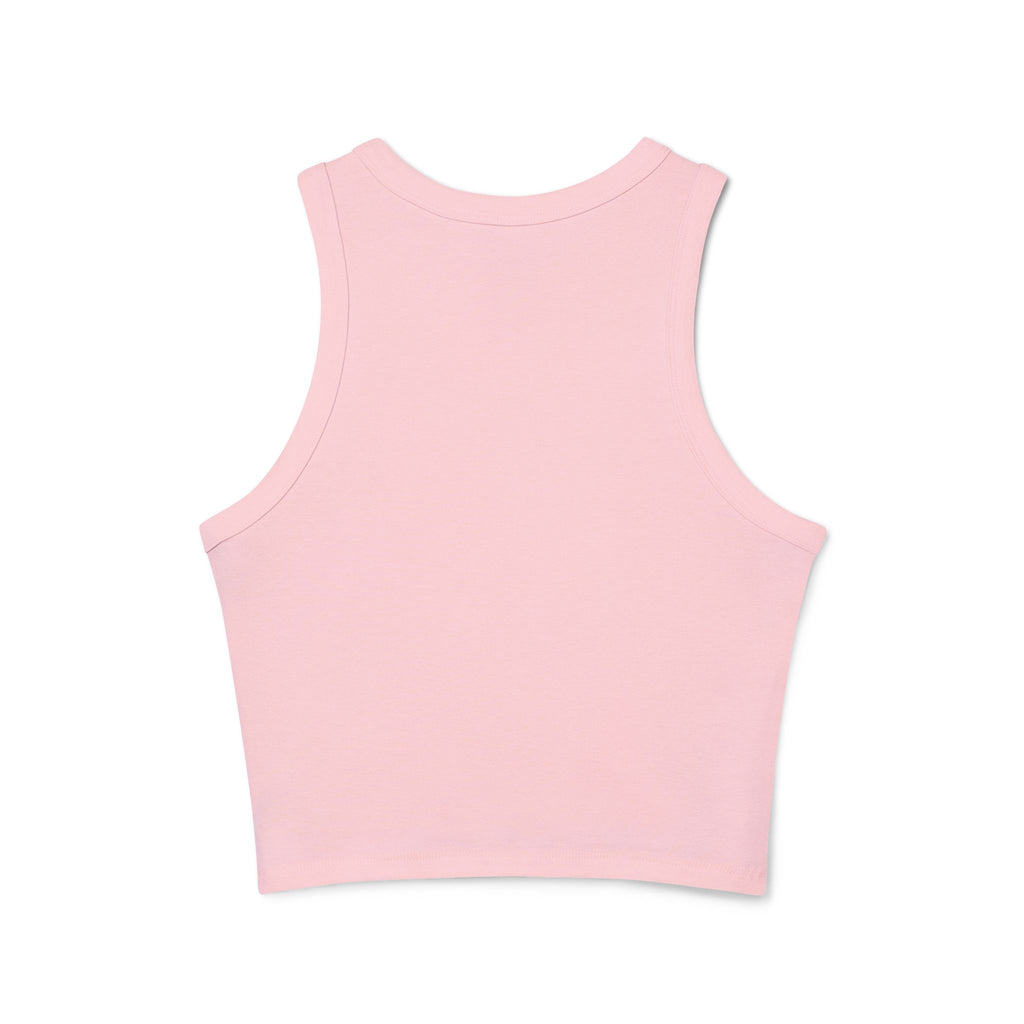 Smiling Sun Crop Tank — Women's Micro Rib Racer Tank Top