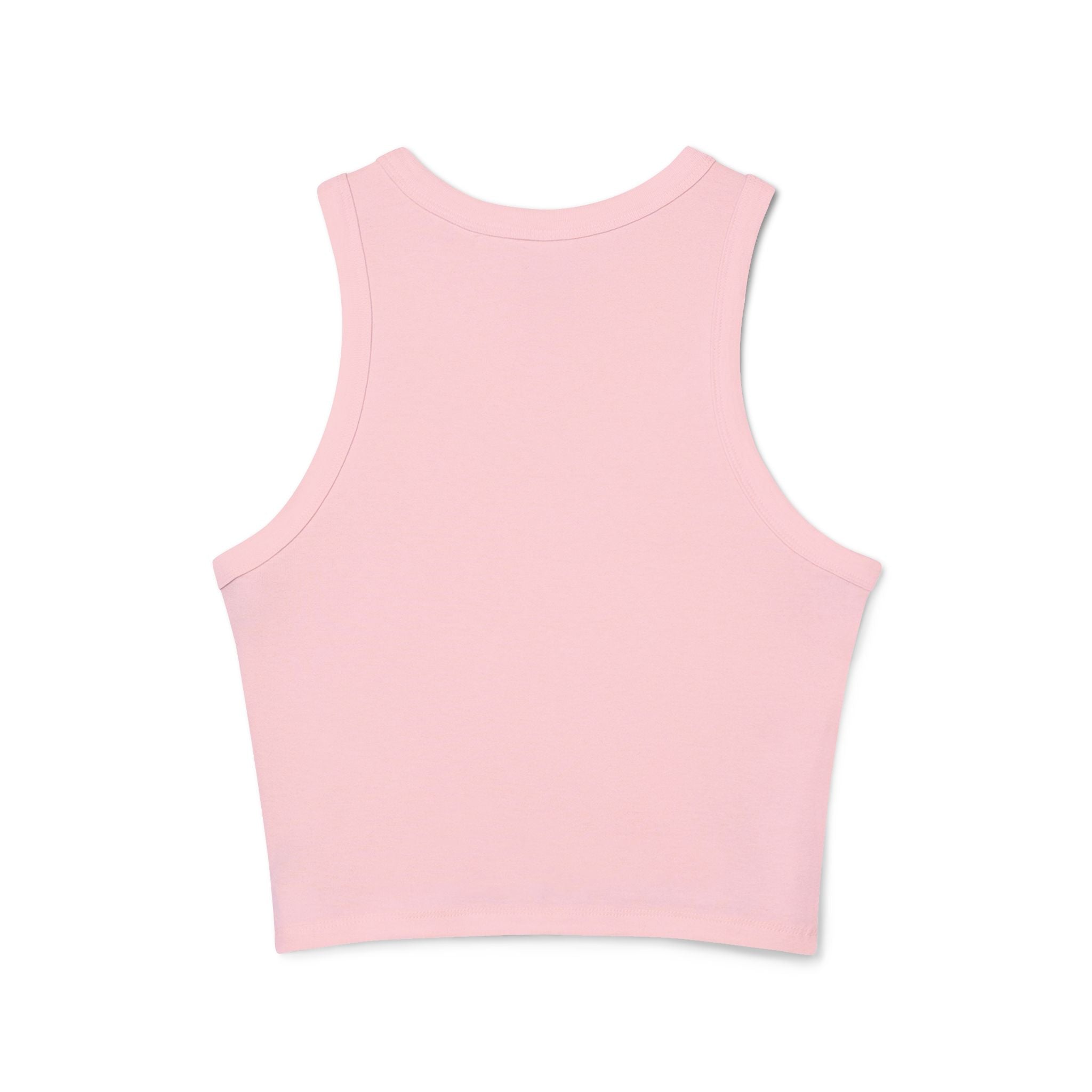 Smiling Sun Crop Tank — Women's Micro Rib Racer Tank Top