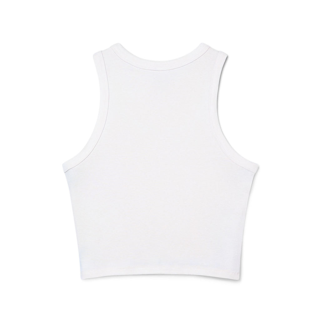 Smiling Sun Crop Tank — Women's Micro Rib Racer Tank Top