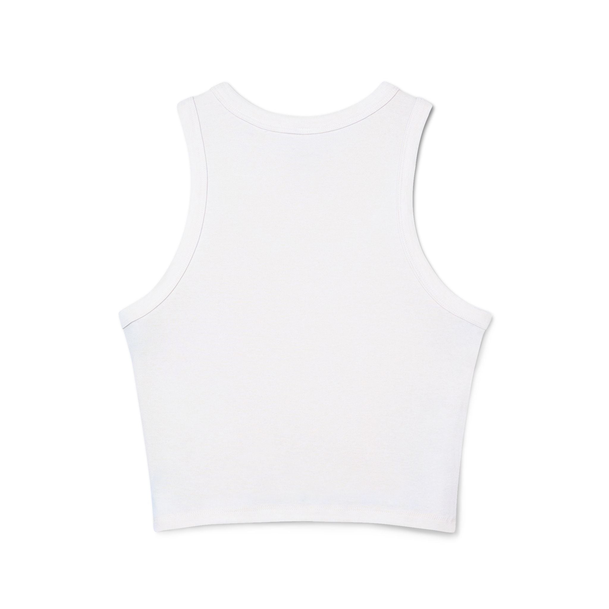 Smiling Sun Crop Tank — Women's Micro Rib Racer Tank Top