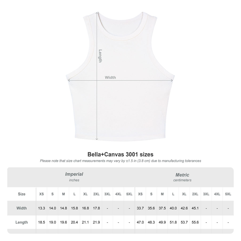 Smiling Sun Crop Tank — Women's Micro Rib Racer Tank Top