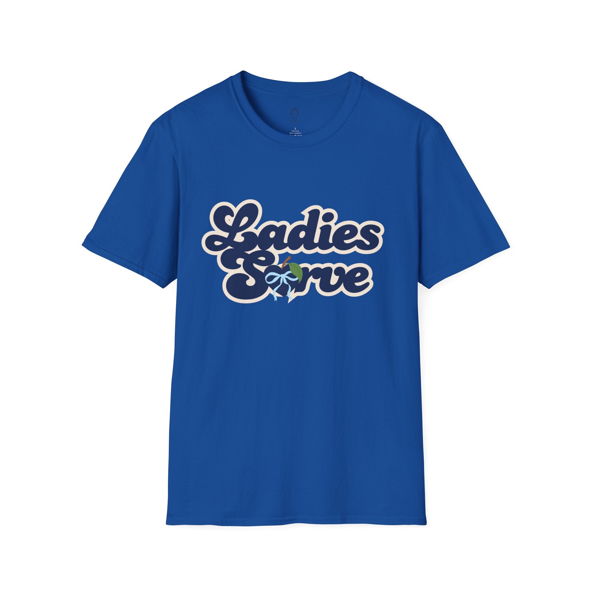 Ladies Serve T-Shirt — Retro Tennis Graphic Tee for Women