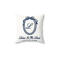 Monogrammed Ladies In The Land Cleveland Faux Suede Pillow