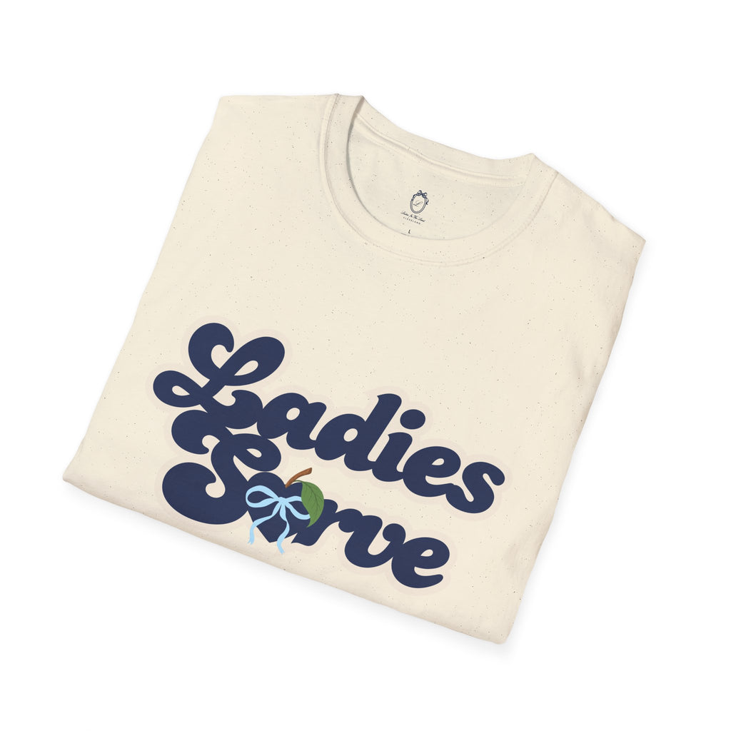 Ladies Serve T-Shirt — Retro Tennis Graphic Tee for Women